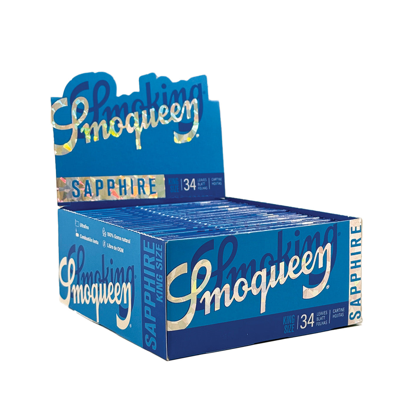 Smoking Smoqueen Sapphire King Size Slim vloei 50 stuks