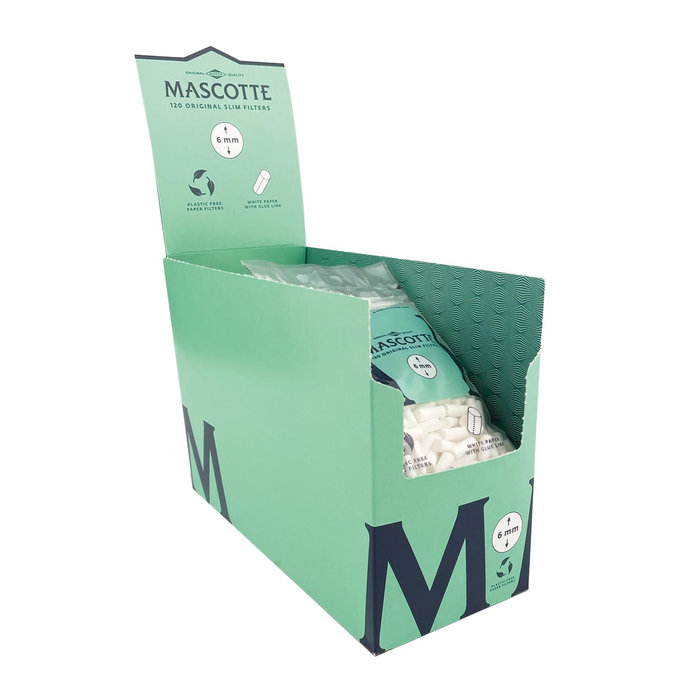 Display Mascotte Slim Filters 6 mm 20 Bags 120 Pcs