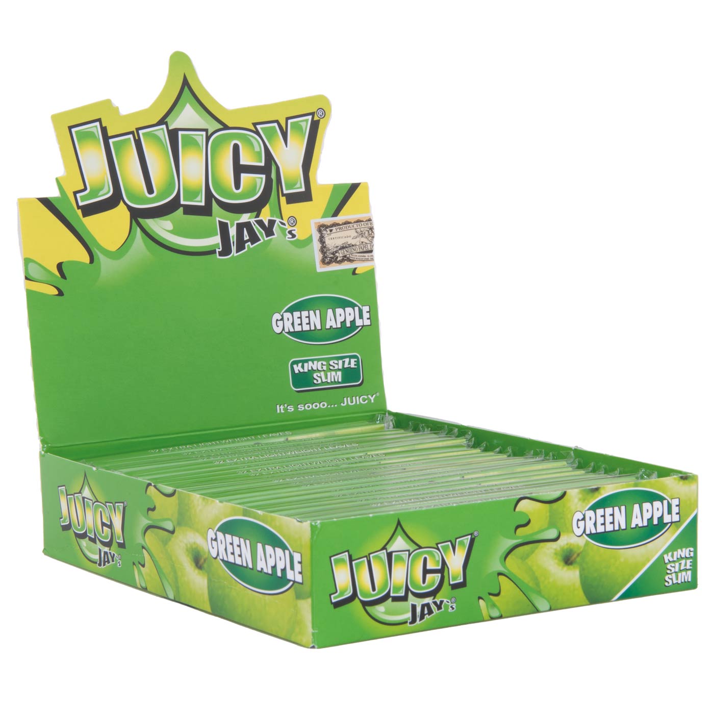 Juiny Jays Green Apple King Size Slim (boîte / 24)