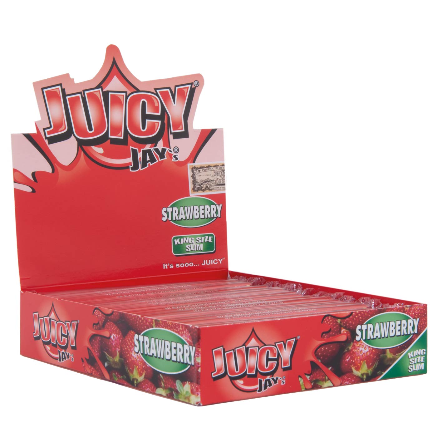 Juiny Jays Strawberry King Size Slim (boîte / 24)