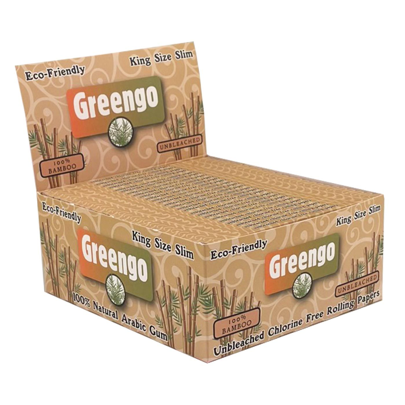 Display Greengo Bamboo King Size Slim 50 Pcs