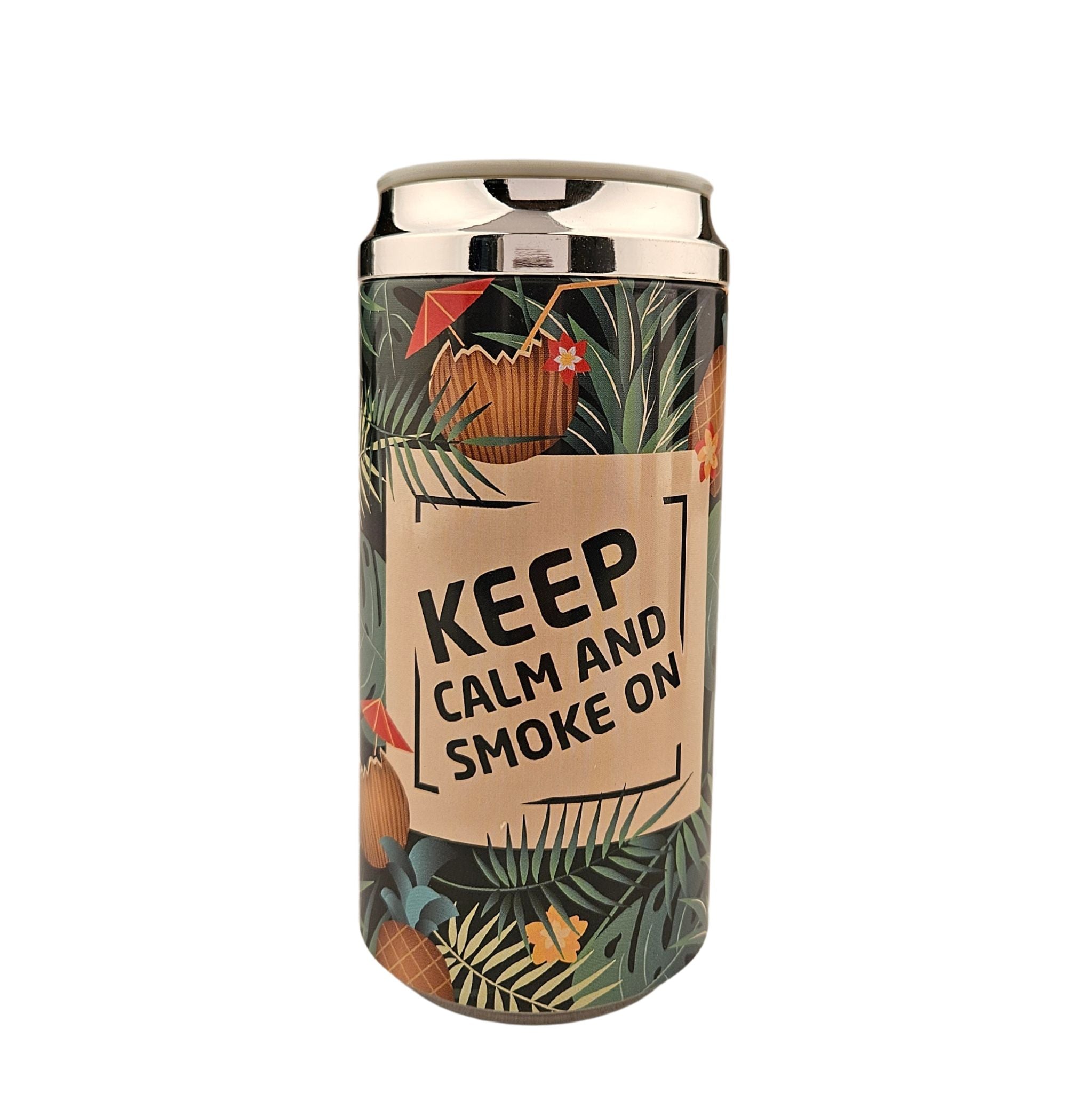 Keep Calm asbak blikje met deksel