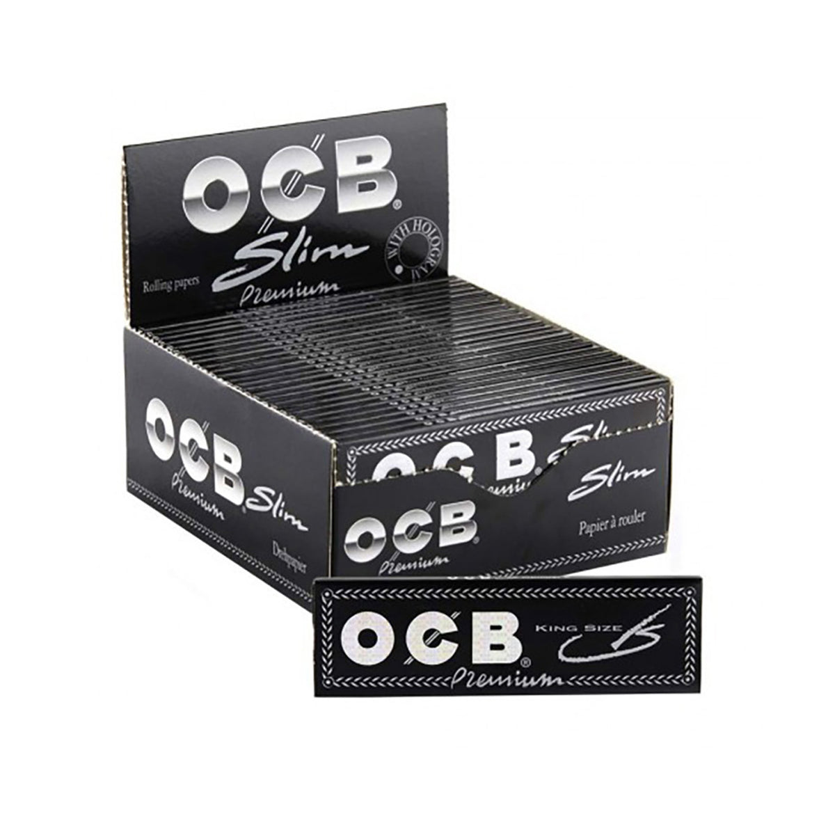 OCB Black Premium King Size Slim vloei 50 stuks