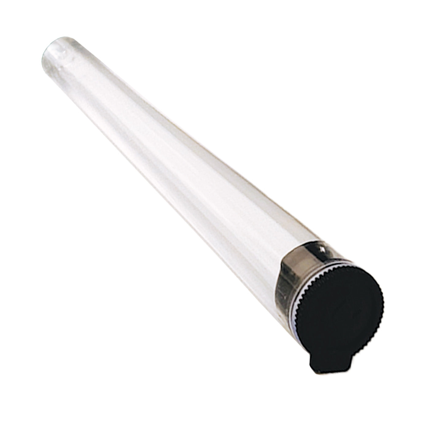 Plastic tubes clear 112mm + black caps 1000