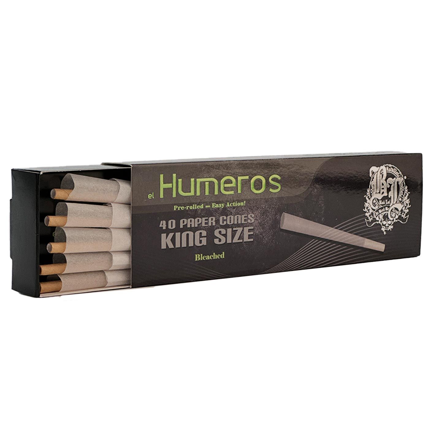 El Humeros Cones King Size White 109/26 mm 40/100 Pcs