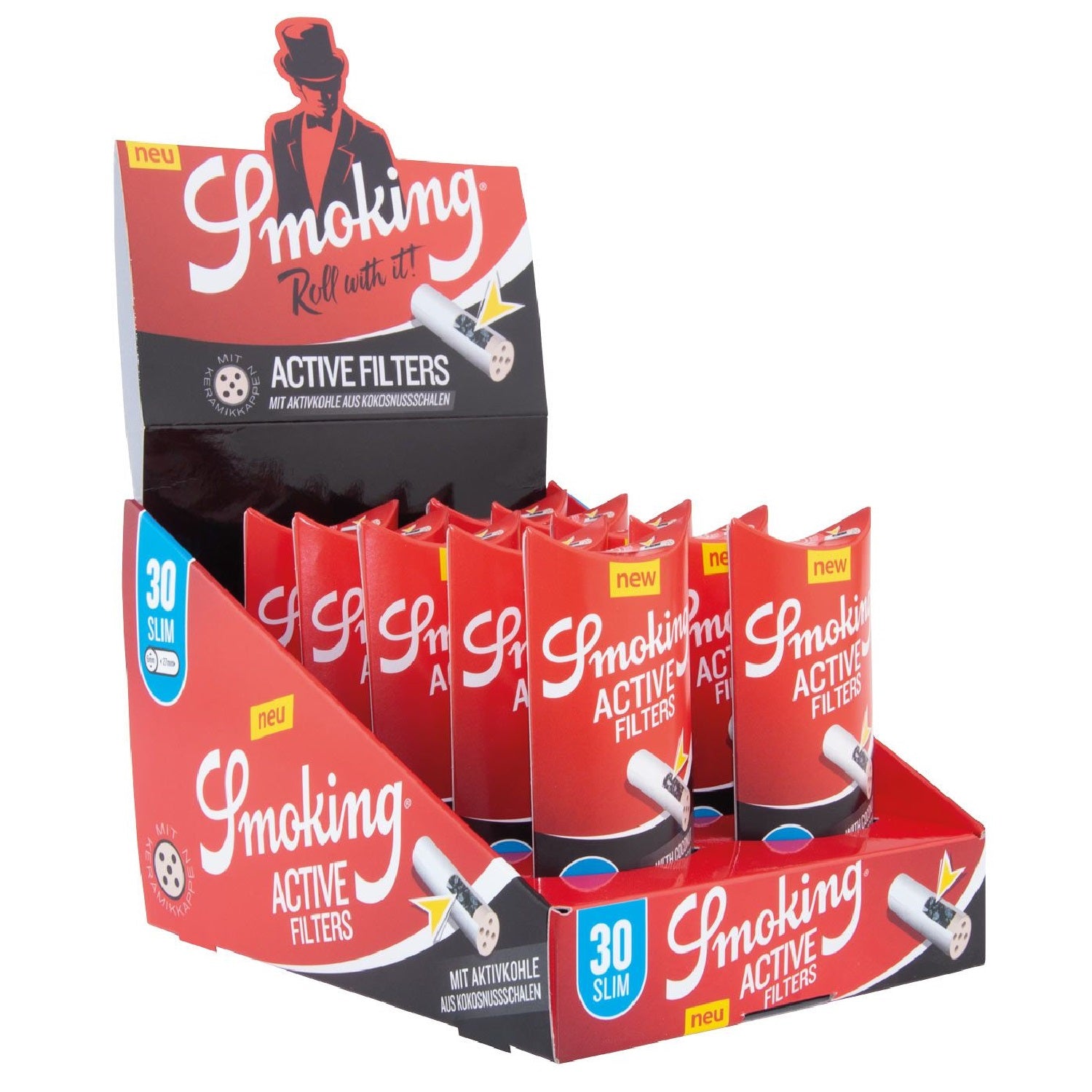 Display Smoking Active Charcoal Filters 10x30 Pcs