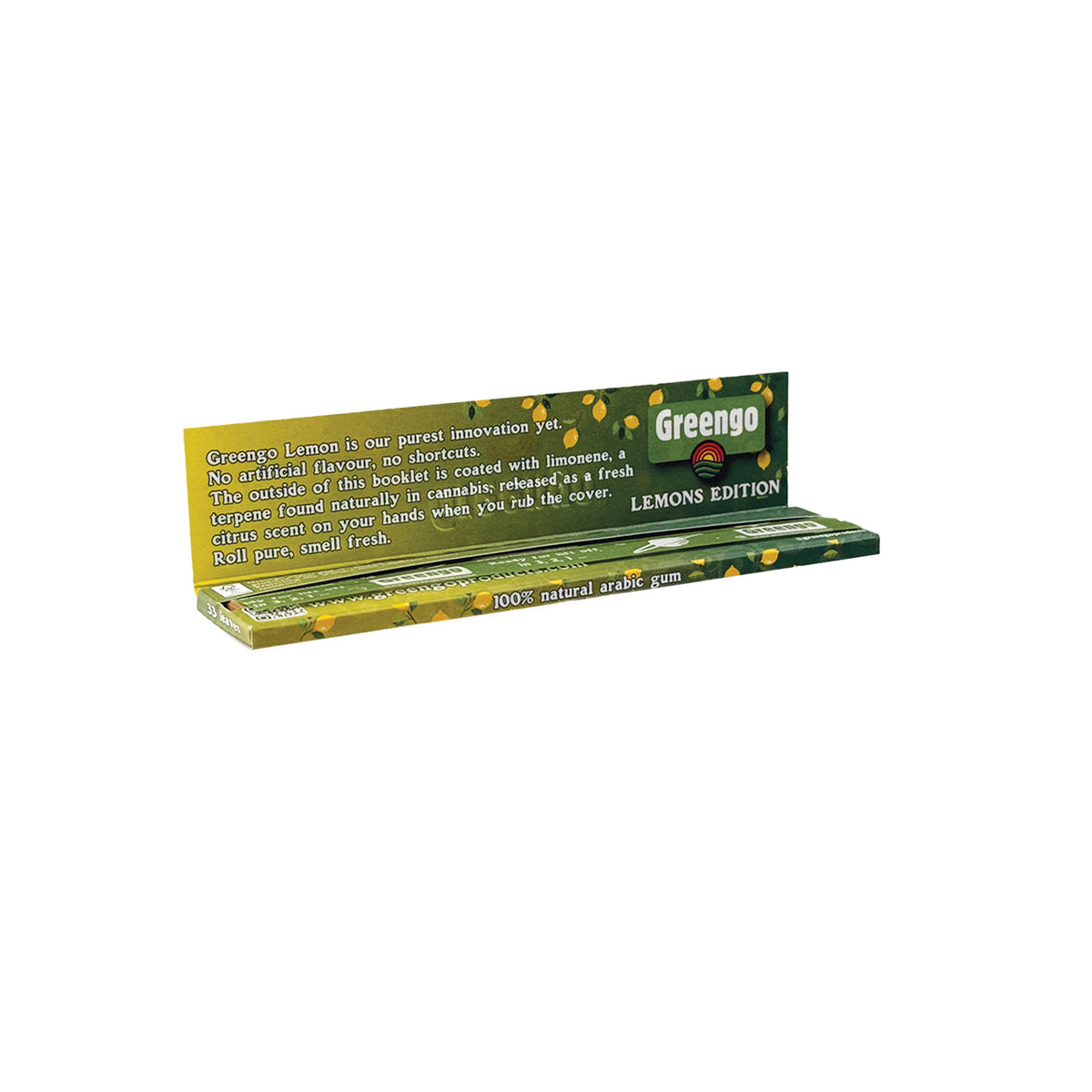 Greengo Lemons Edition Unbleached King Size Slim vloei 50 stuks