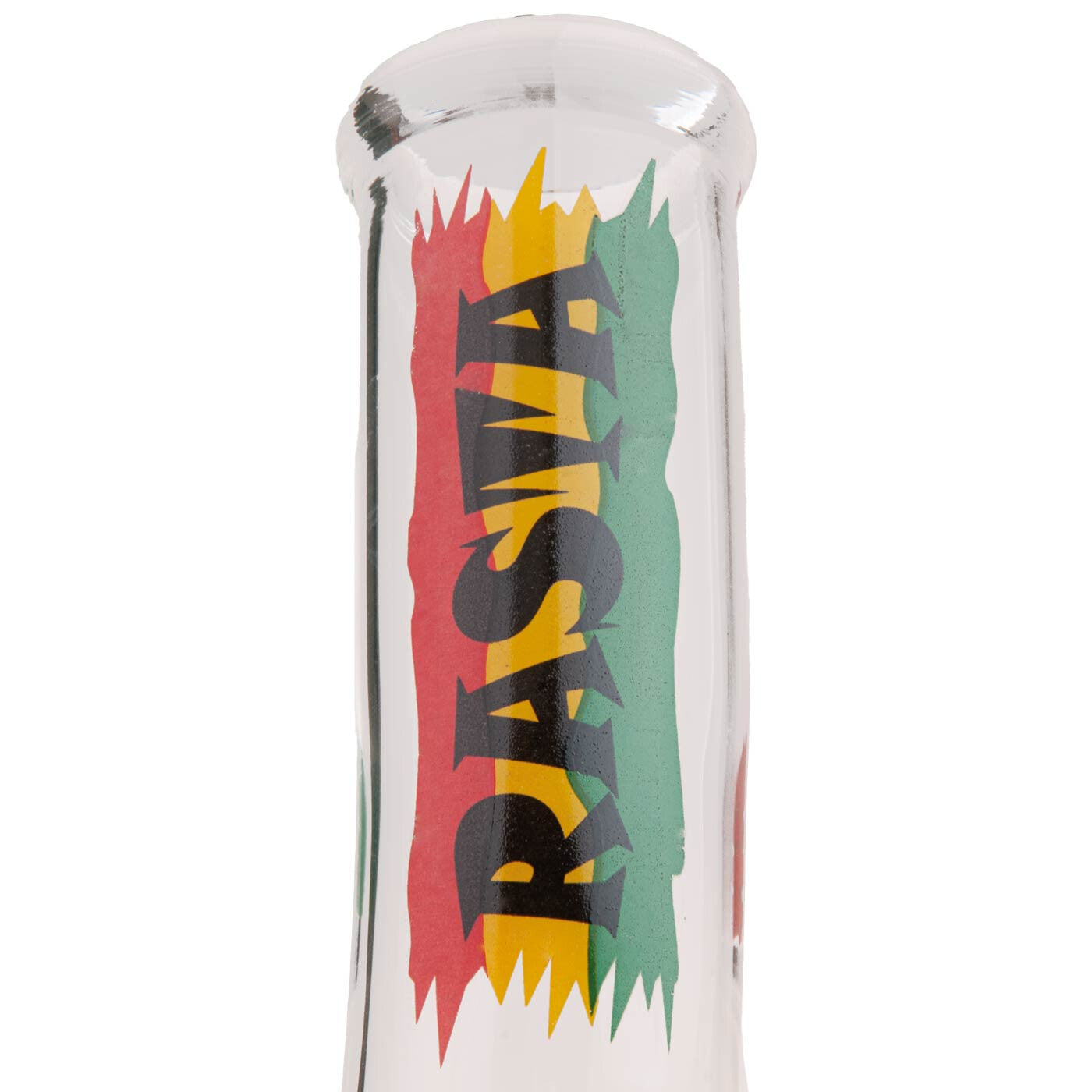 Rasta Regular Glass Bong Bent Shaft 25 Cm Close up