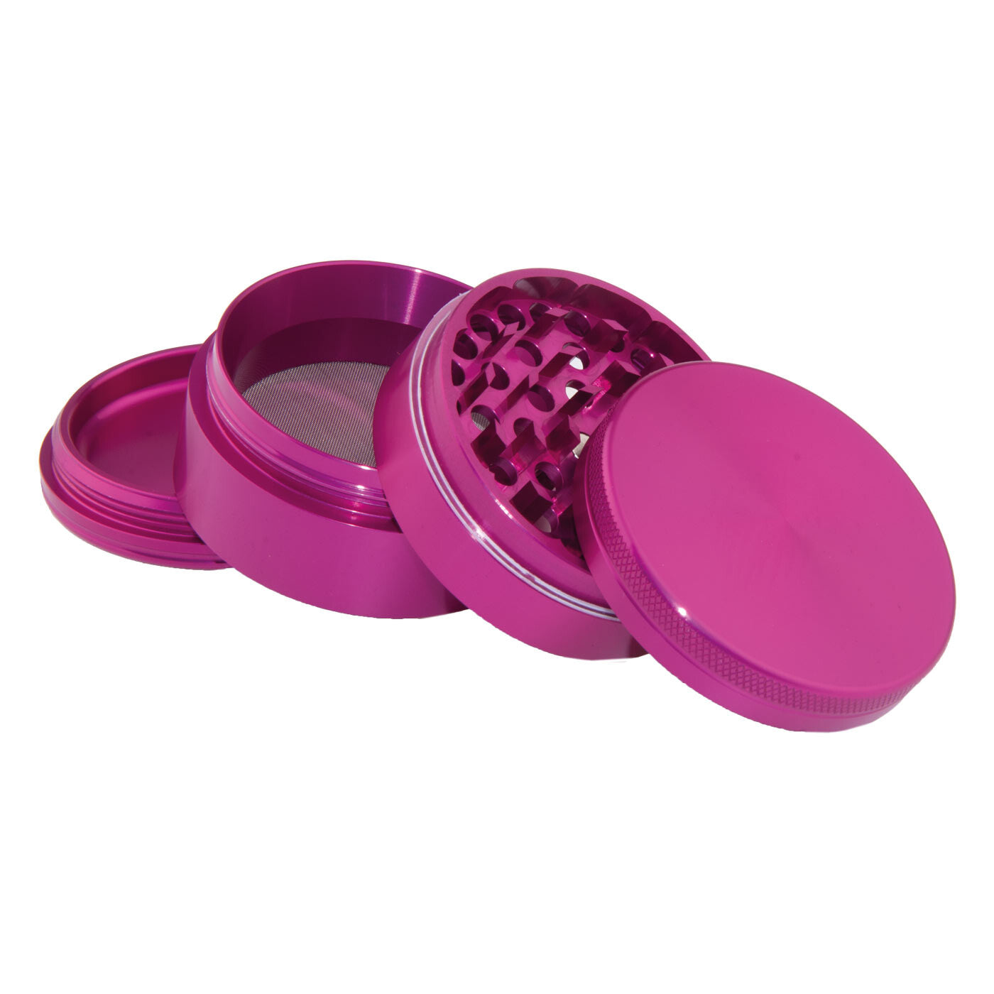 Aluminium Grinder 4 Parts 63 Mm Pink voorkant