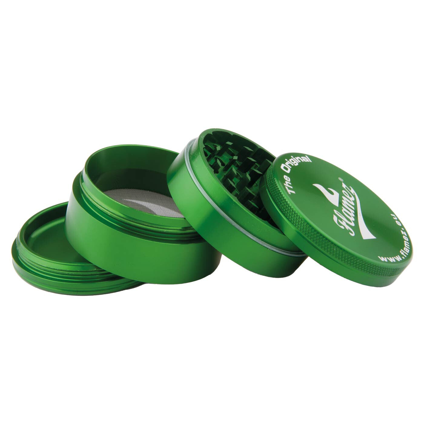 Flamez Grinder 4 Parts 63 Mm Green open