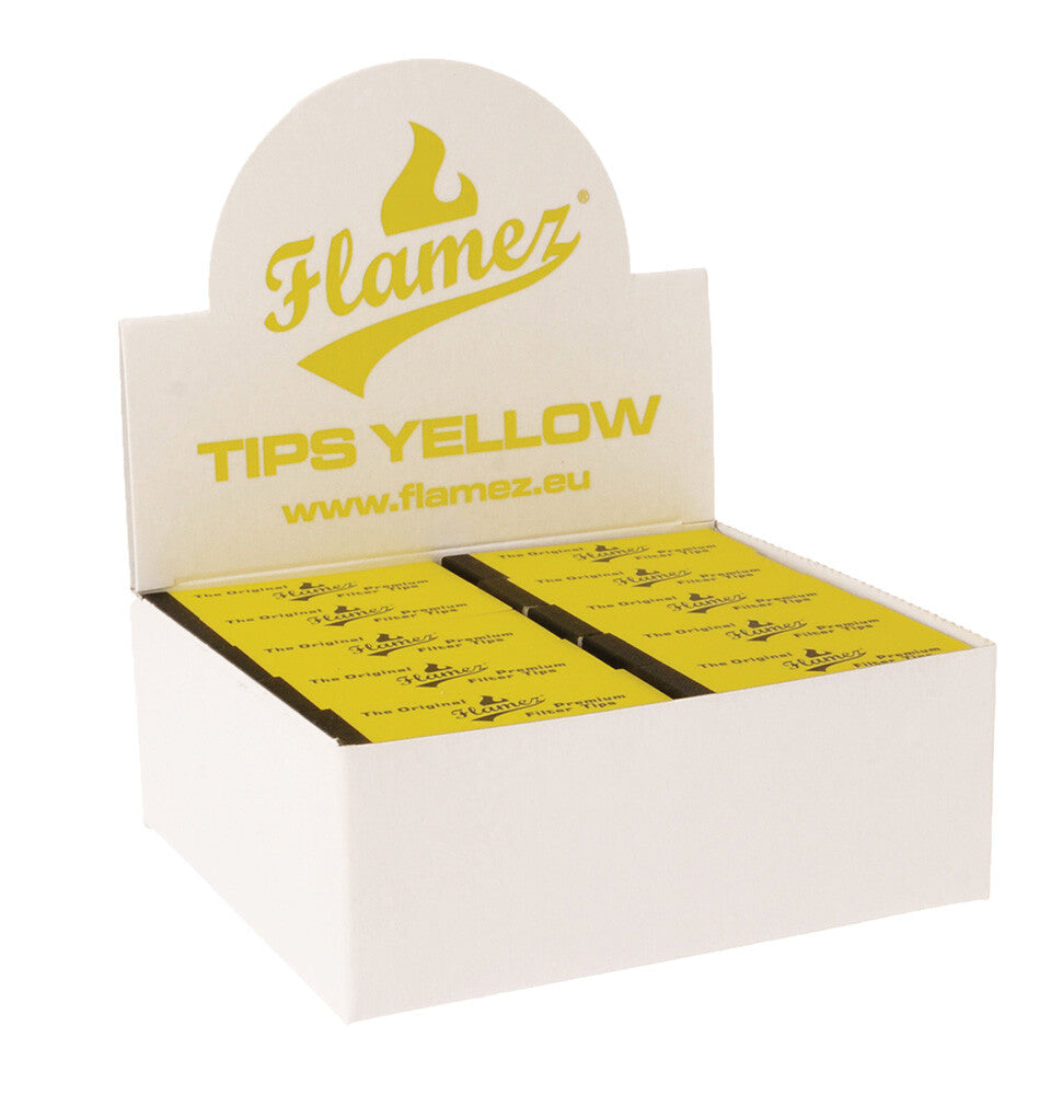 Flamez Filter Tip Booklet Yellow 50 Pcs