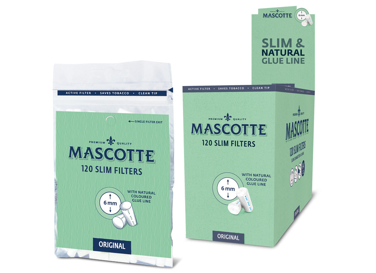 Display Mascotte Slim Filters 6Mm 20 Bags 120 Pcs