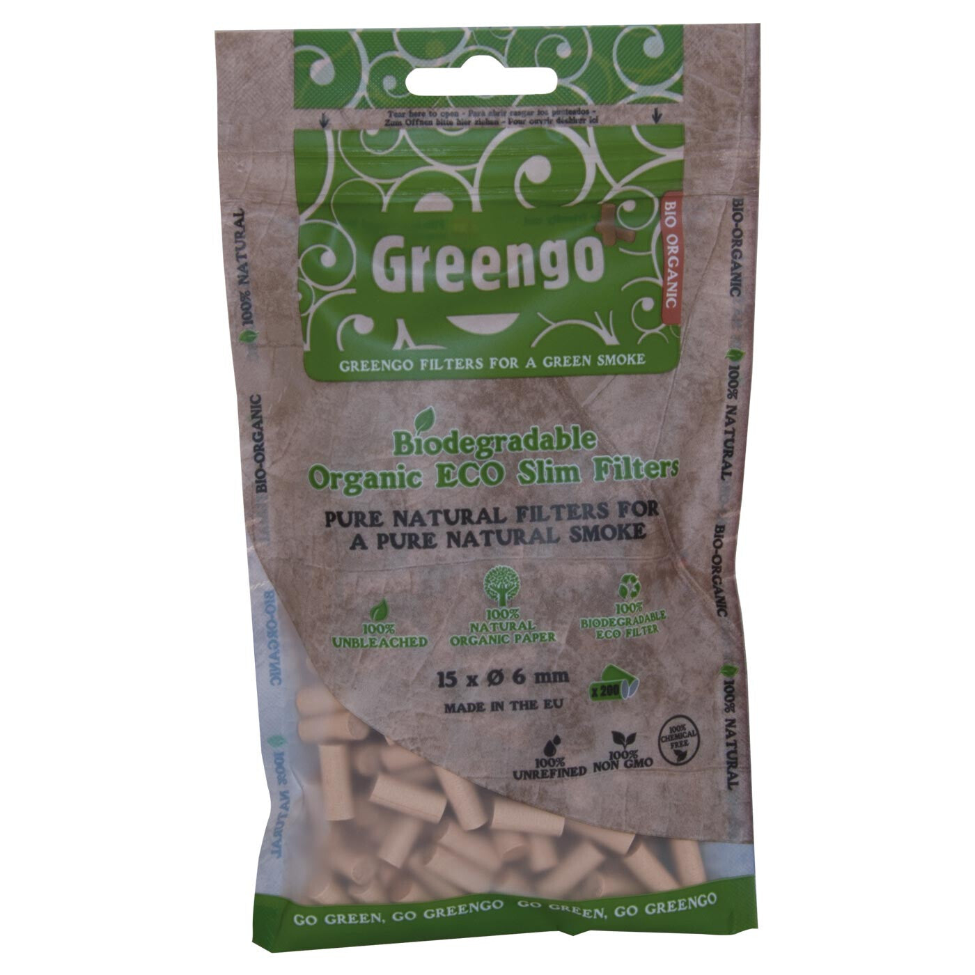 Greengo Bio Organic Filters 200 Pcs