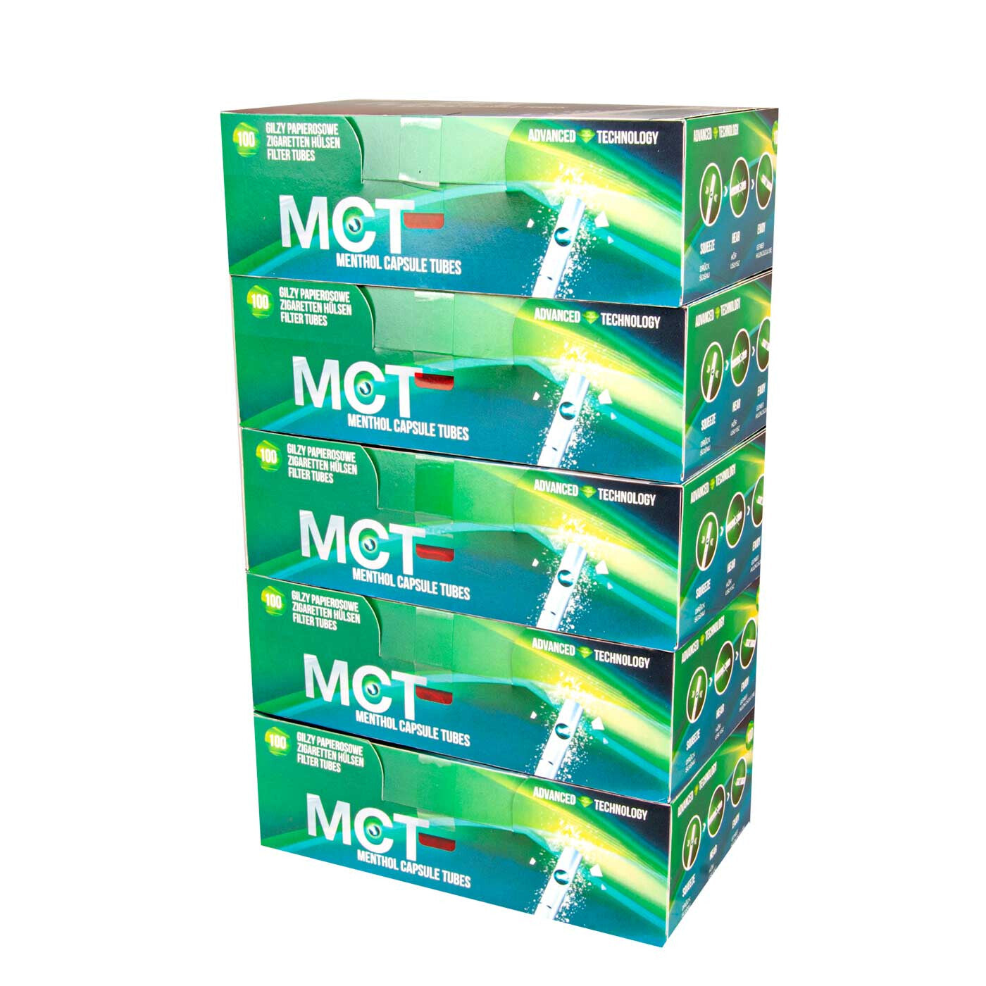Mct Cigarette Tubes Menthol 5 Pack
