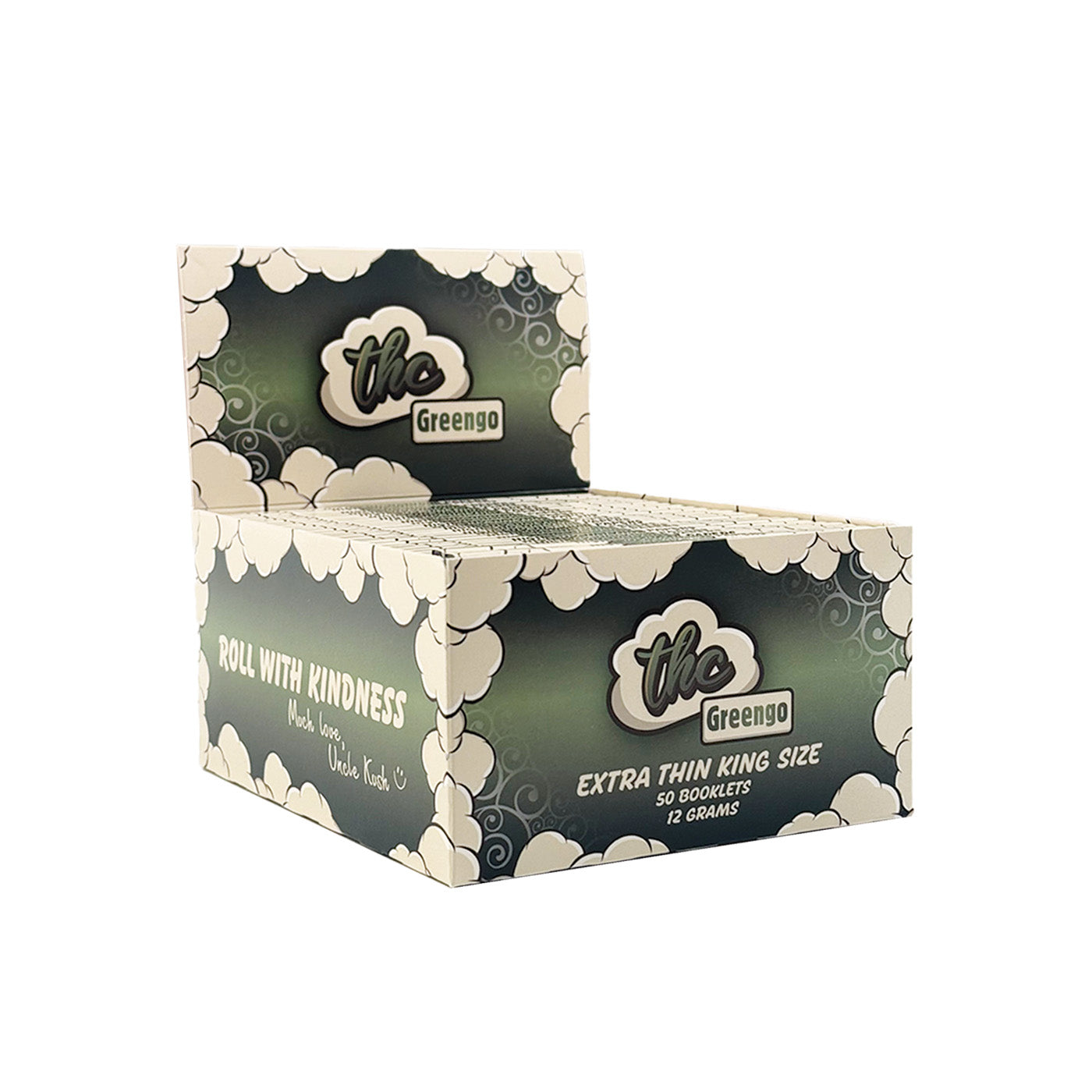 Display Greengo Uncle Kush Edition Unbleached King Size Regular Extra Thin 50 St.