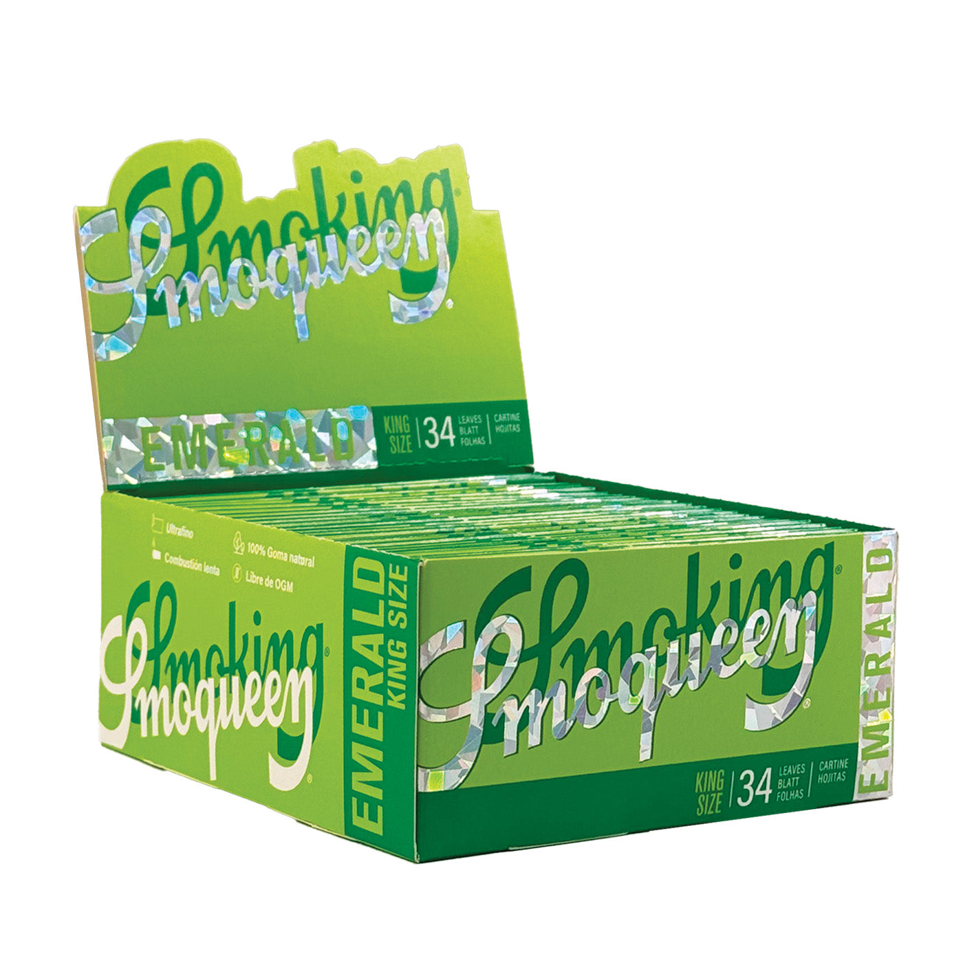 Smoking Smoqueen Emerald King Size Slim vloei 50 stuks