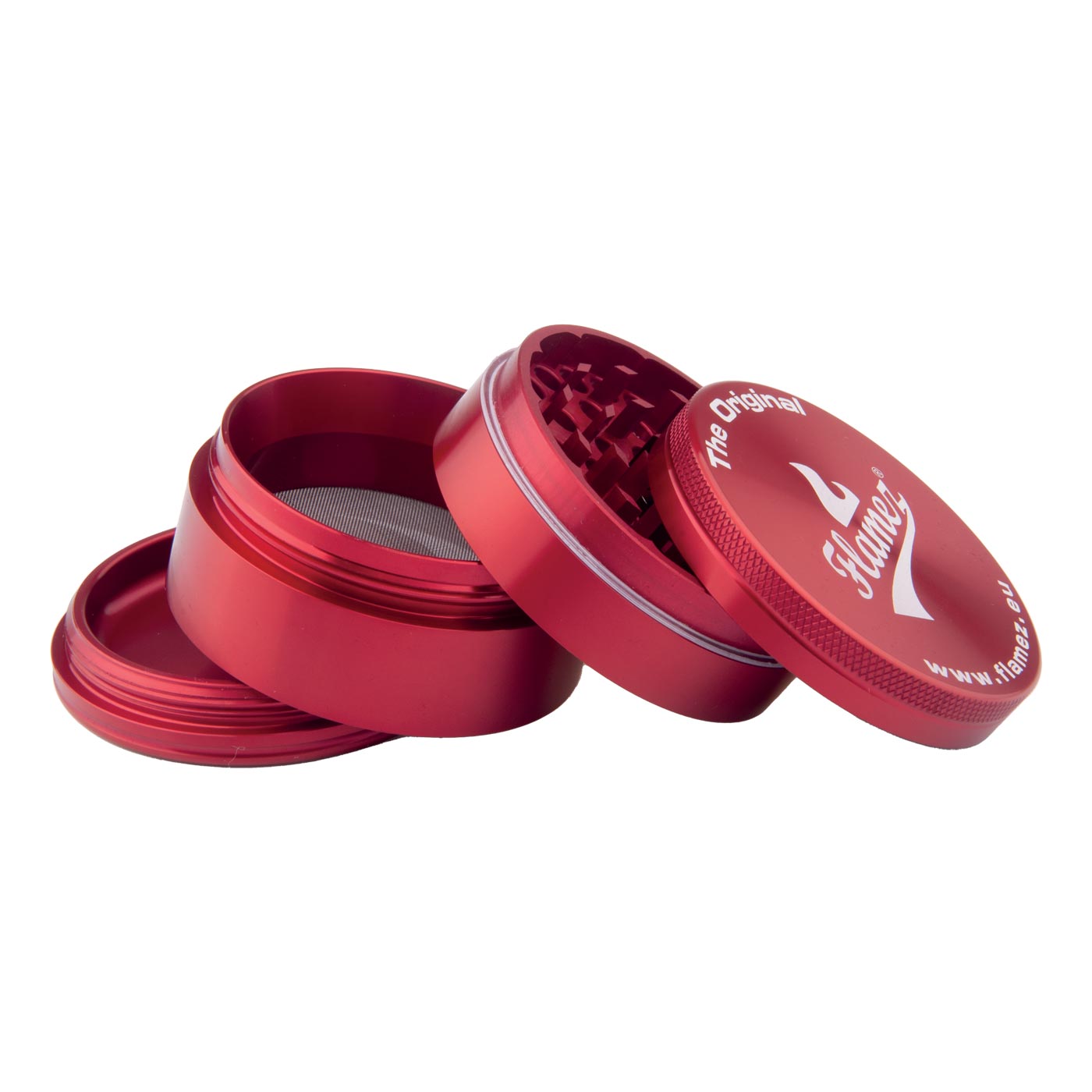 Flamez Grinder 4 Parts 63 mm Red