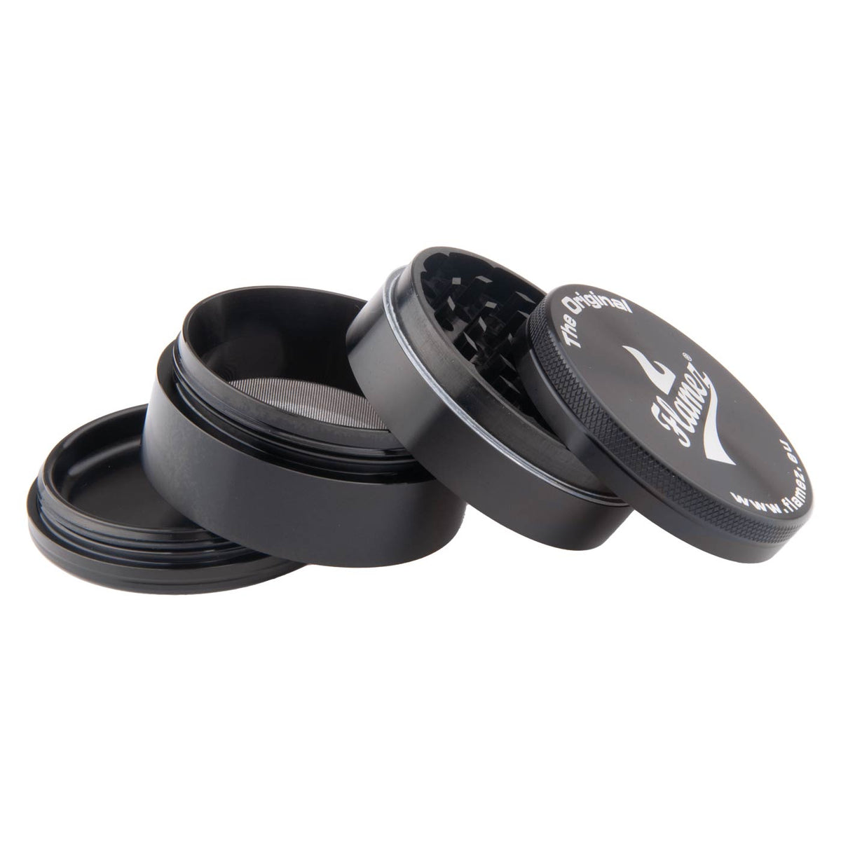 Flamez Grinder Black 4-parts 62 mm