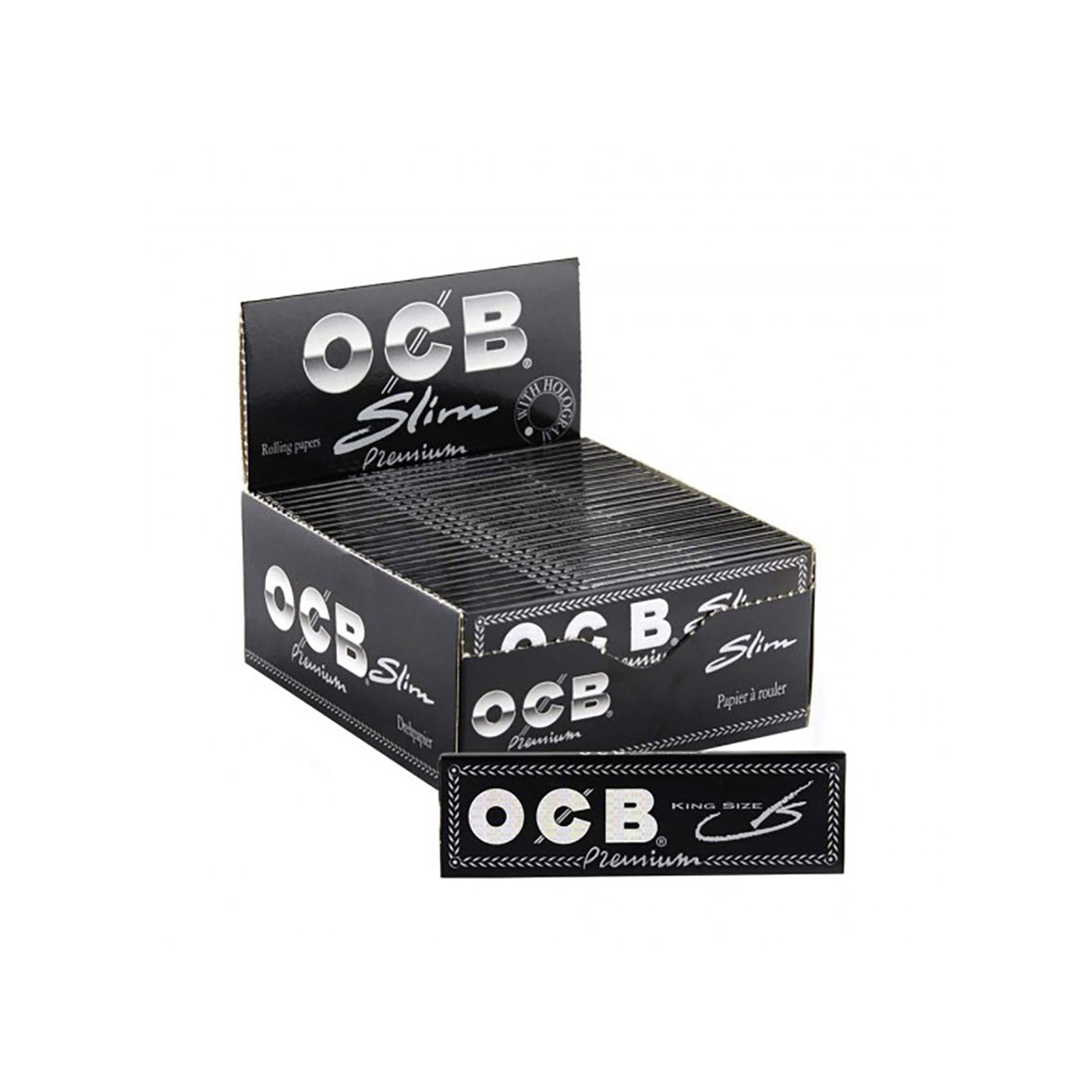 OCB Black Premium King Size Slim vloei 50 stuks