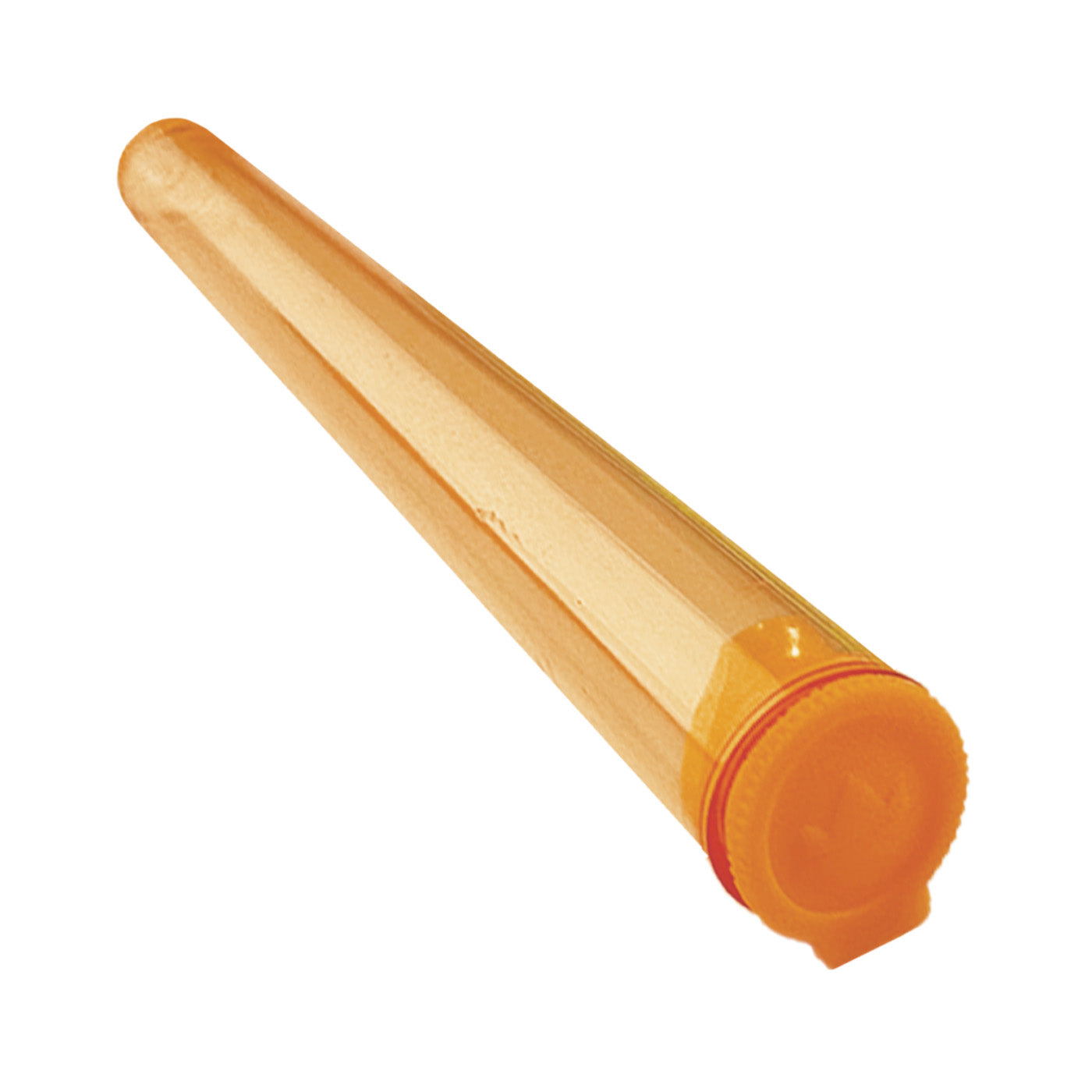 Plastic tubes orange 112 mm + caps 1000 pcs