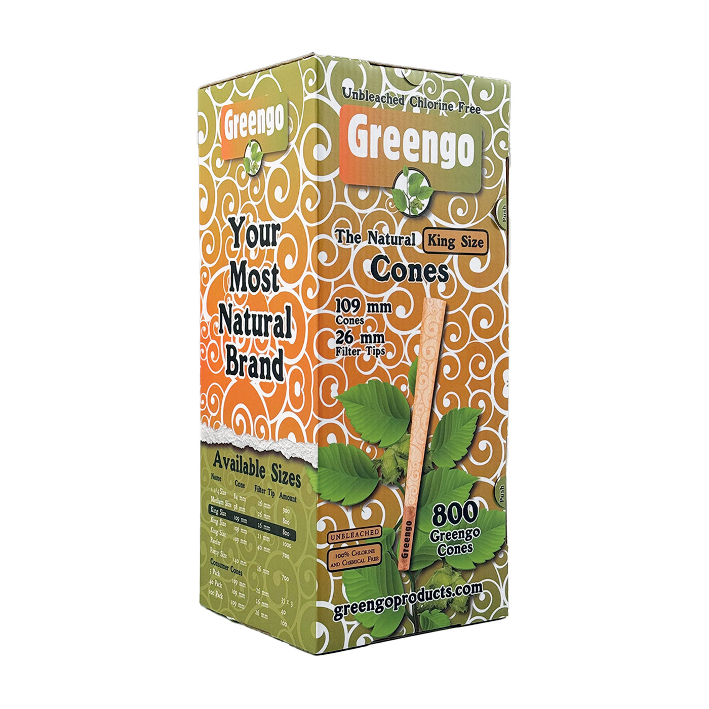 Greengo Cones King Size 109/26 mm 800 St.