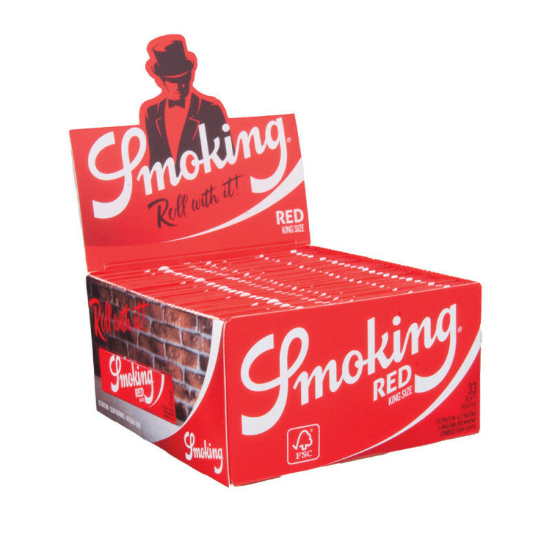 Smoking-Rot, King-Size-Display, 50 Stück