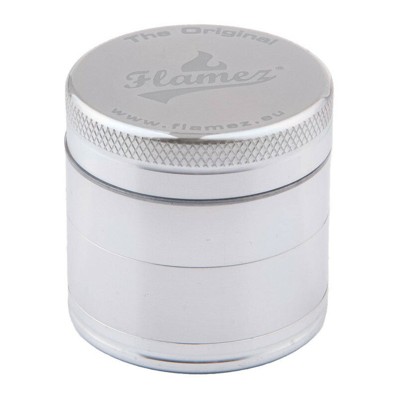 Flamez Grinder 4 Teile 40 mm Silber