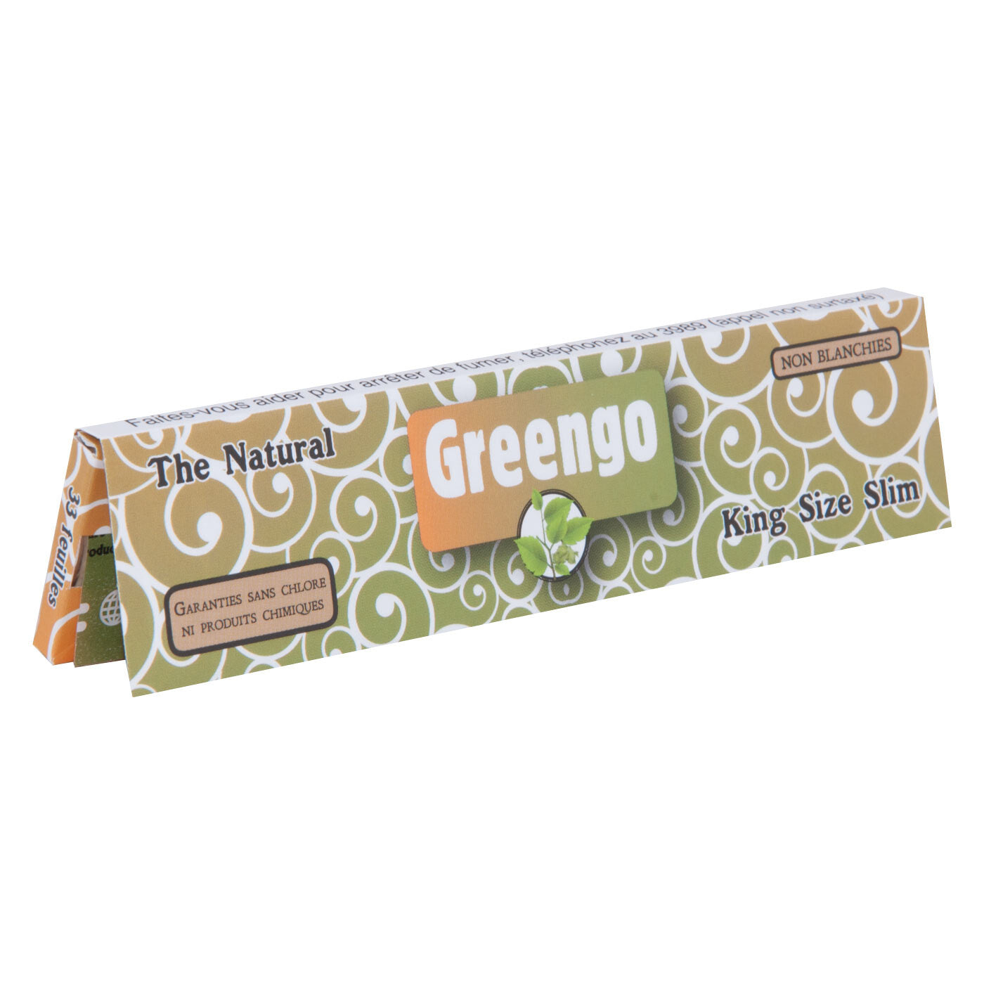 French Greengo Unbleached King Size Slim 1 Pc zijkant