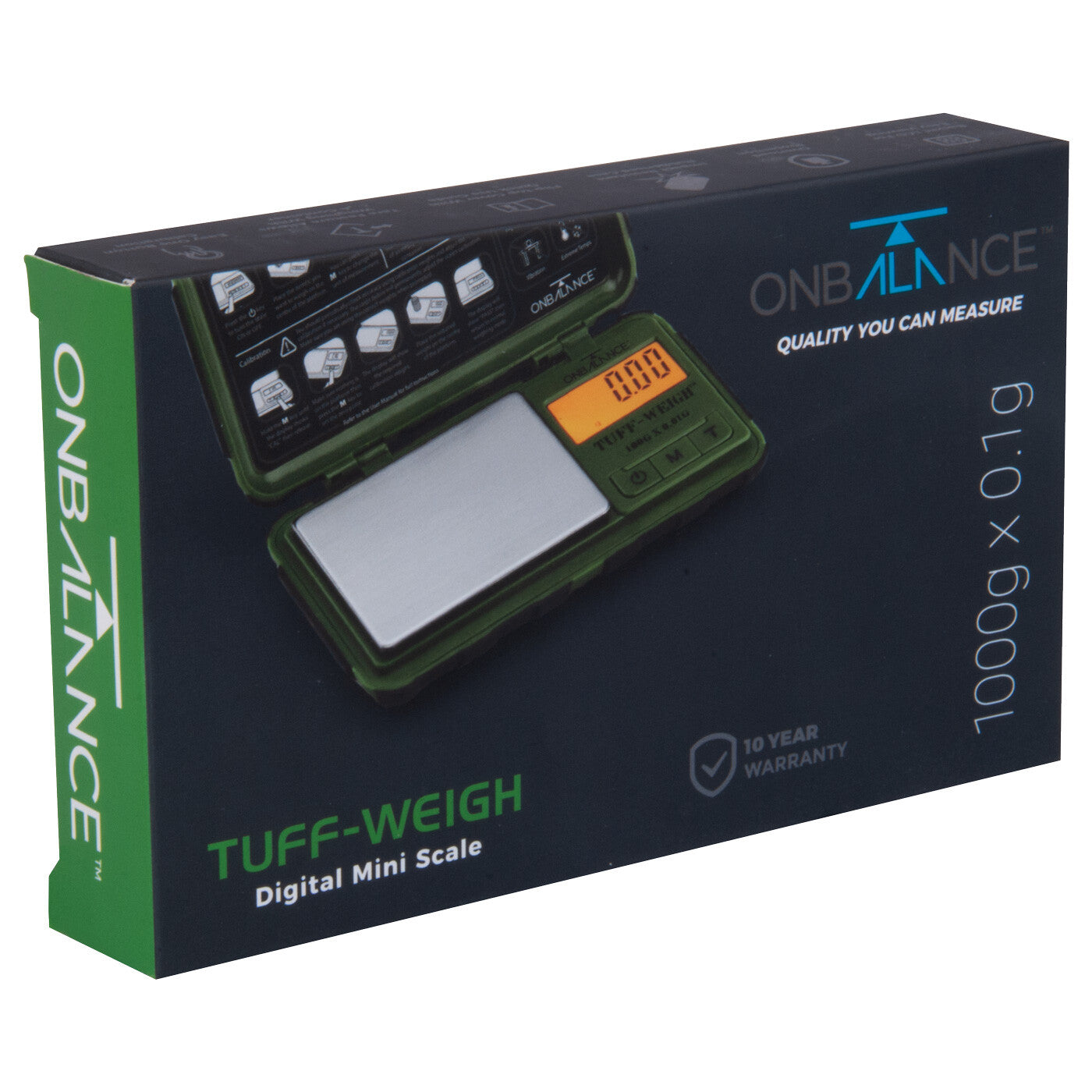 Tuff-Weigh-1000 Scale Green/Black 1000 X 0,1Gr box