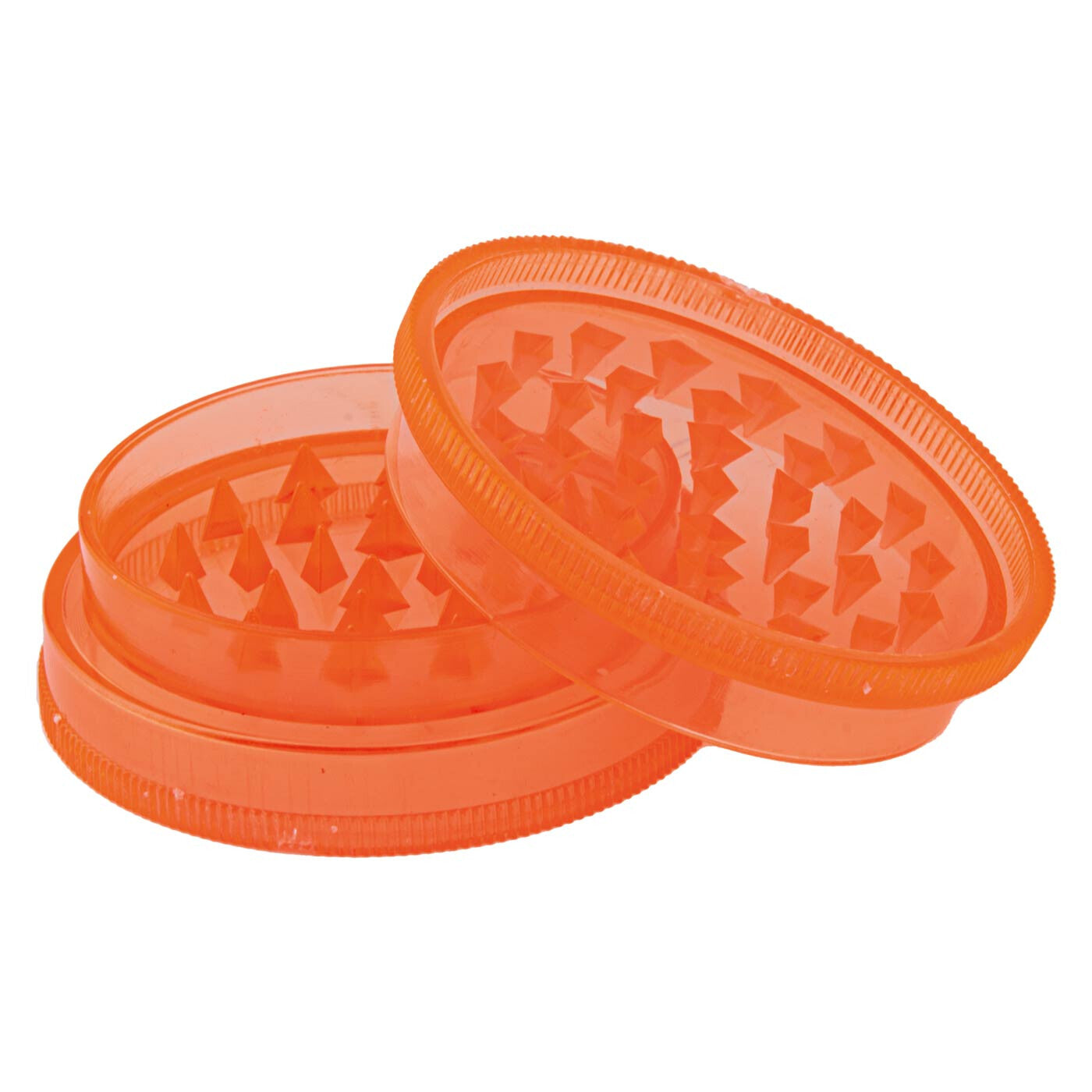 Acrylic Grinder With Stash Compartment Orange open