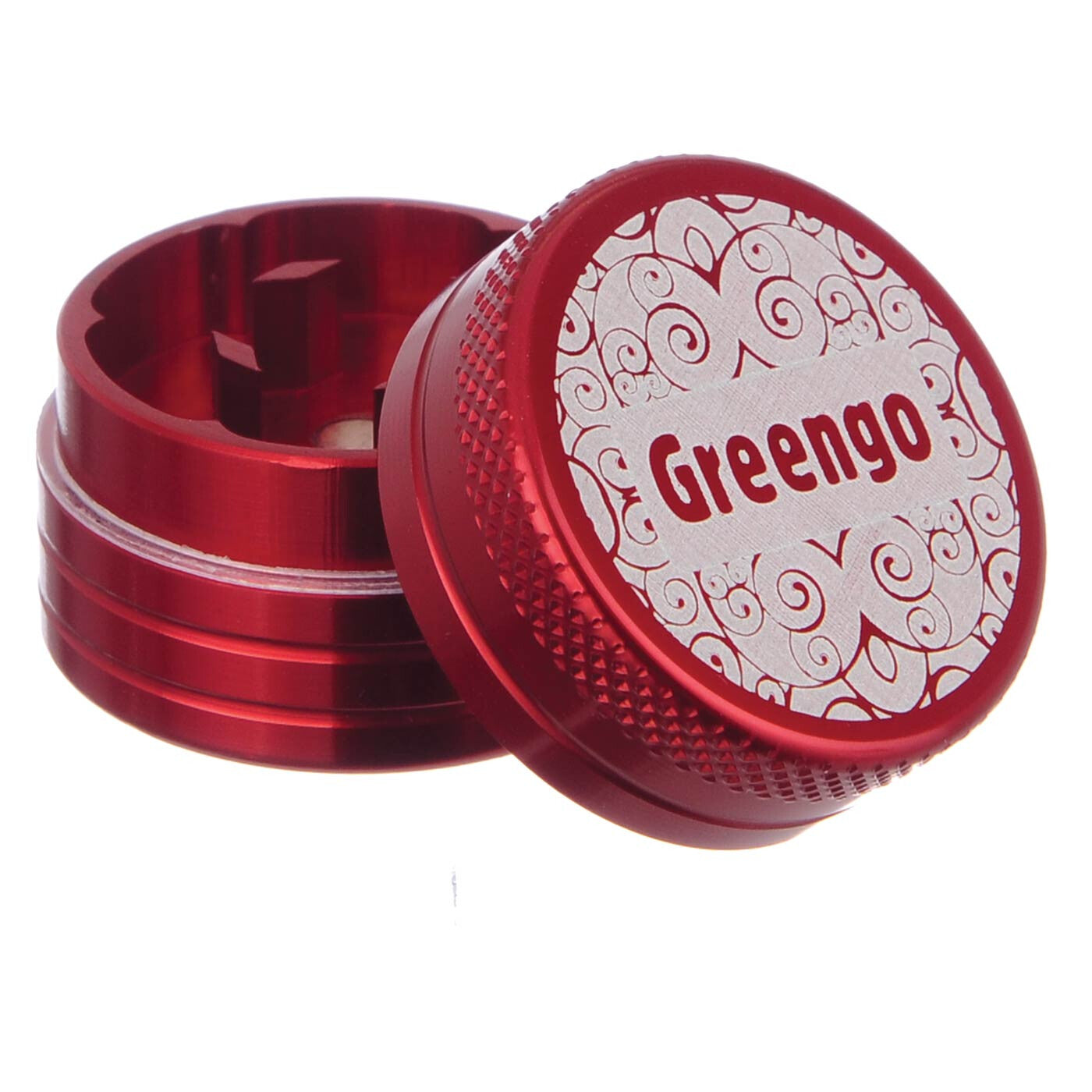 Greengo Grinder 2 Parts 30 Mm Red open