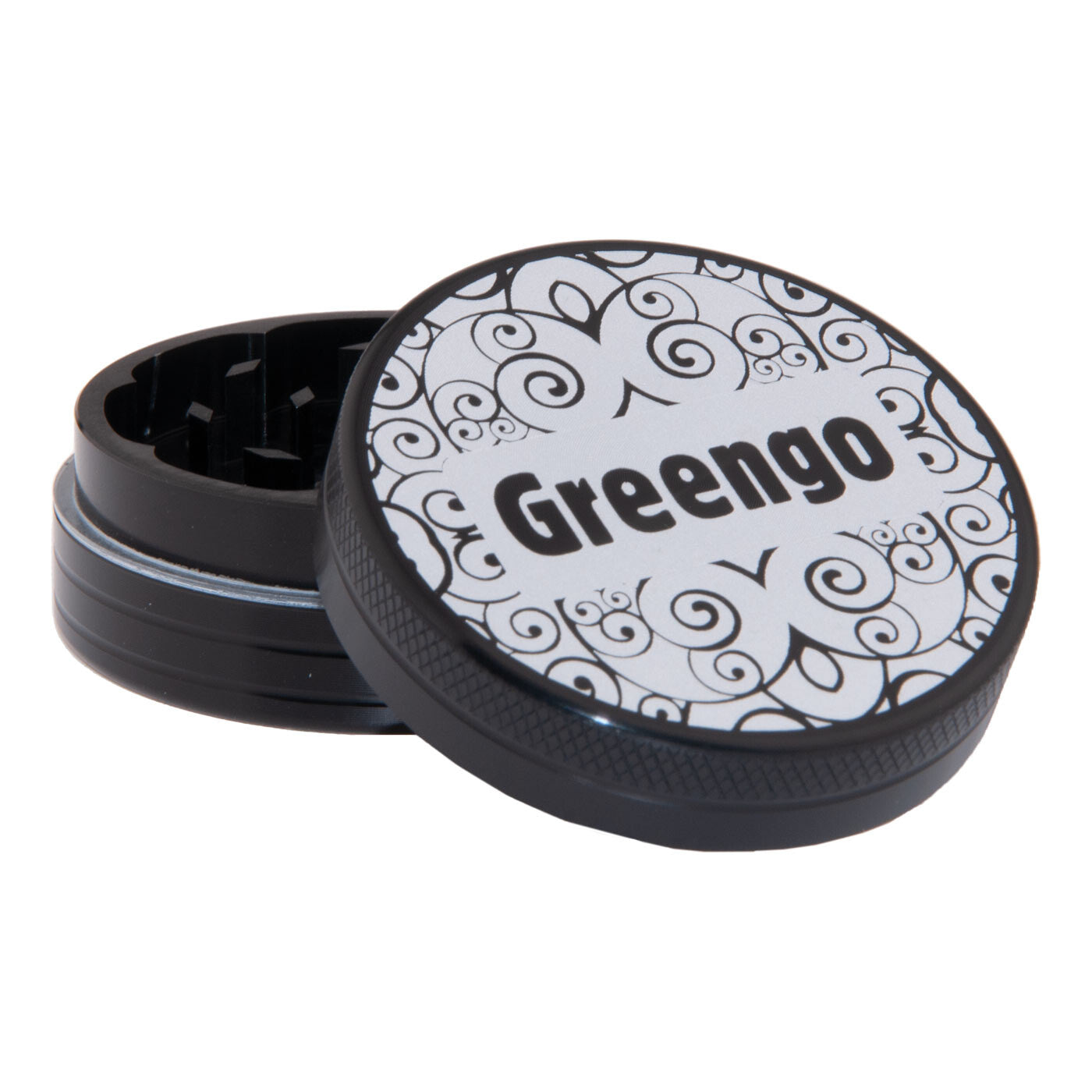 Greengo Grinder 2 Parts 50 Mm Black voorkant