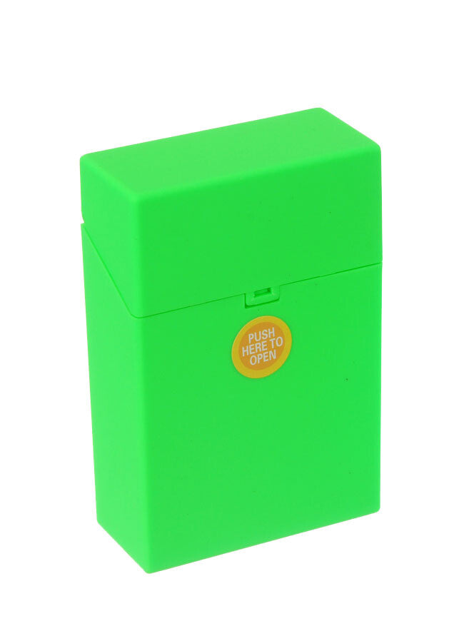 Clic Boxx Cigarette Box 20 Cig Fluorescent Design Green