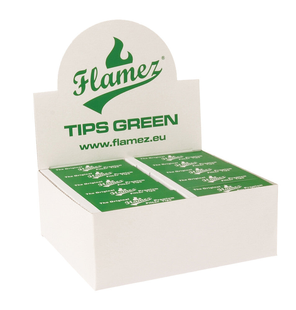 Flamez Filter Tip Booklet Green 50 Pcs