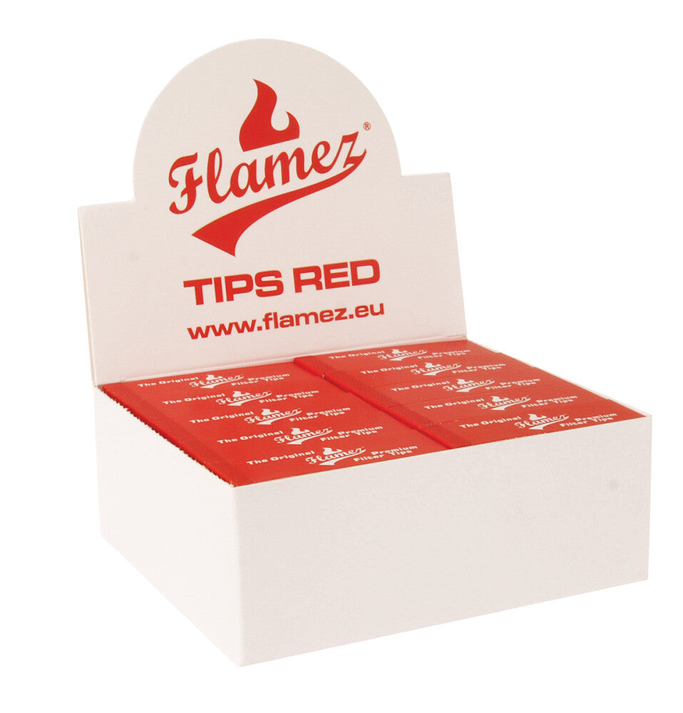 Flamez Filter Tip Booklet Red 50 Pcs